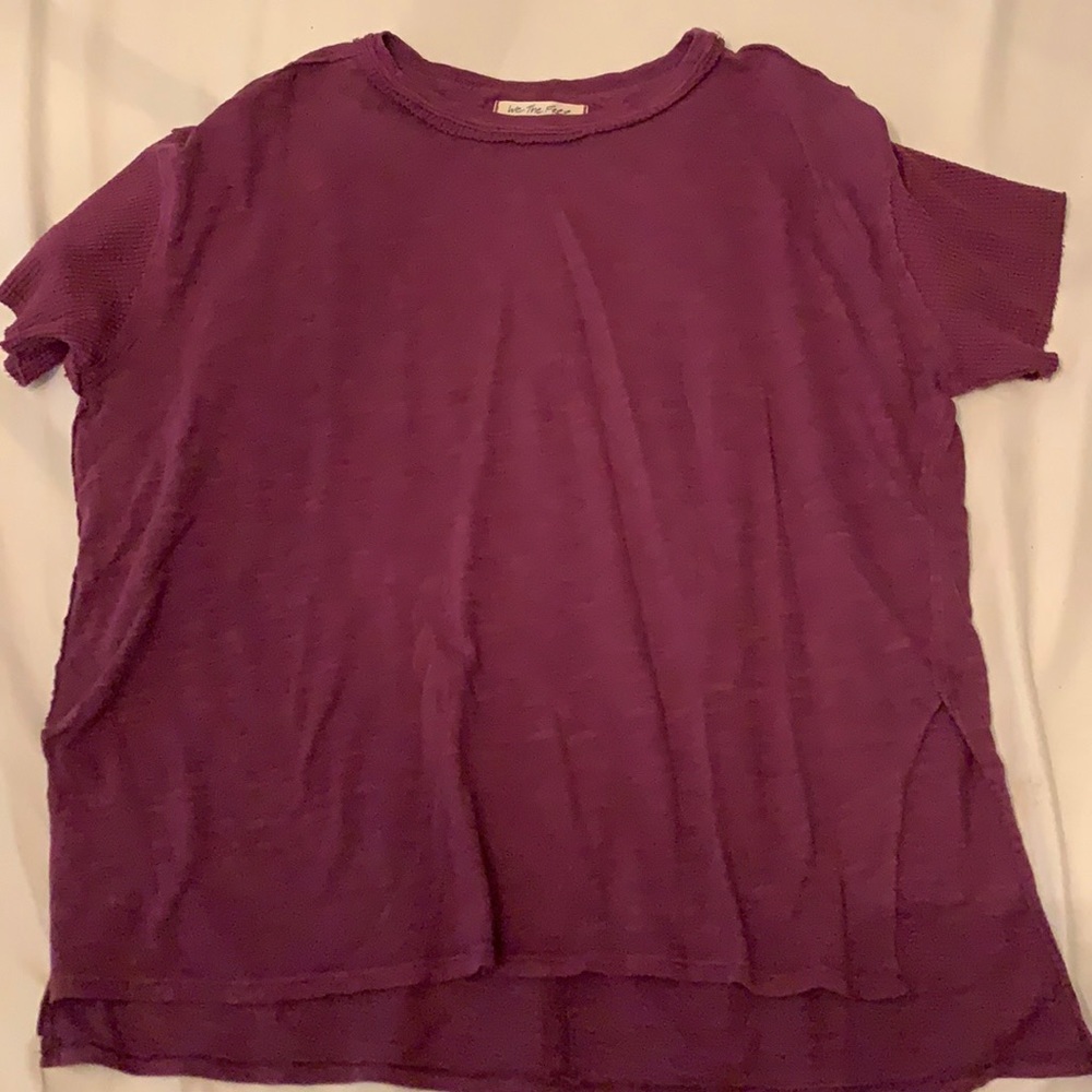 free people we the free wine tshirt blouse size xs